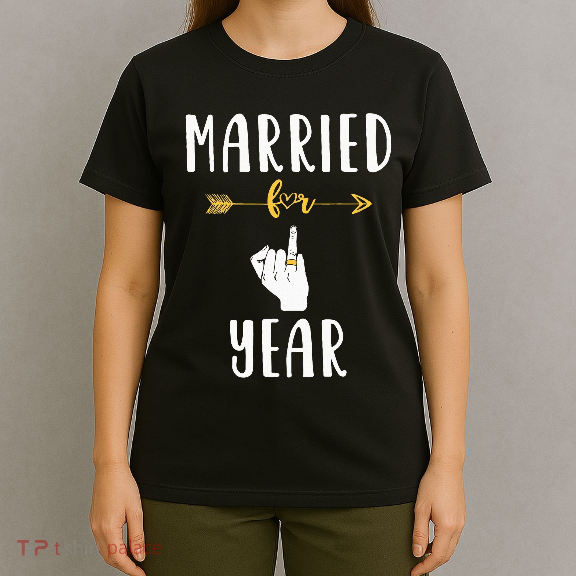 1st 1 Year Wedding Anniversary Gift Married Husband Wife T-Shirt