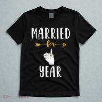 1st 1 Year Wedding Anniversary Gift Married Husband Wife T-Shirt thumb 5