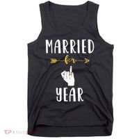 1st 1 Year Wedding Anniversary Gift Married Husband Wife Tank Top thumb 0