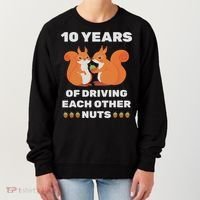 10th 10 Year Tin Wedding Anniversary Funny Couple Him Her Women's Sweatshirt thumb 0
