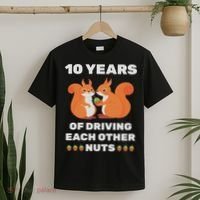 10th 10 Year Tin Wedding Anniversary Funny Couple Him Her T-Shirt thumb 2