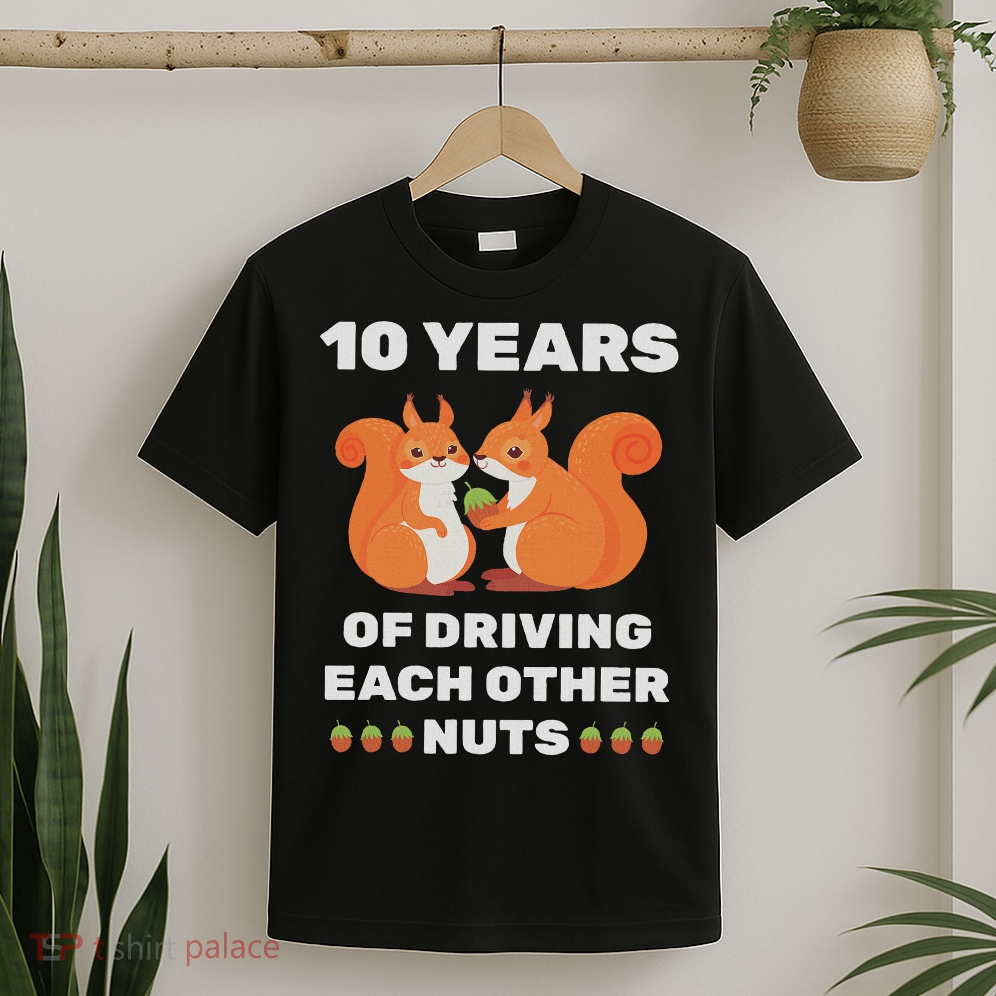 10th 10 Year Tin Wedding Anniversary Funny Couple Him Her T-Shirt