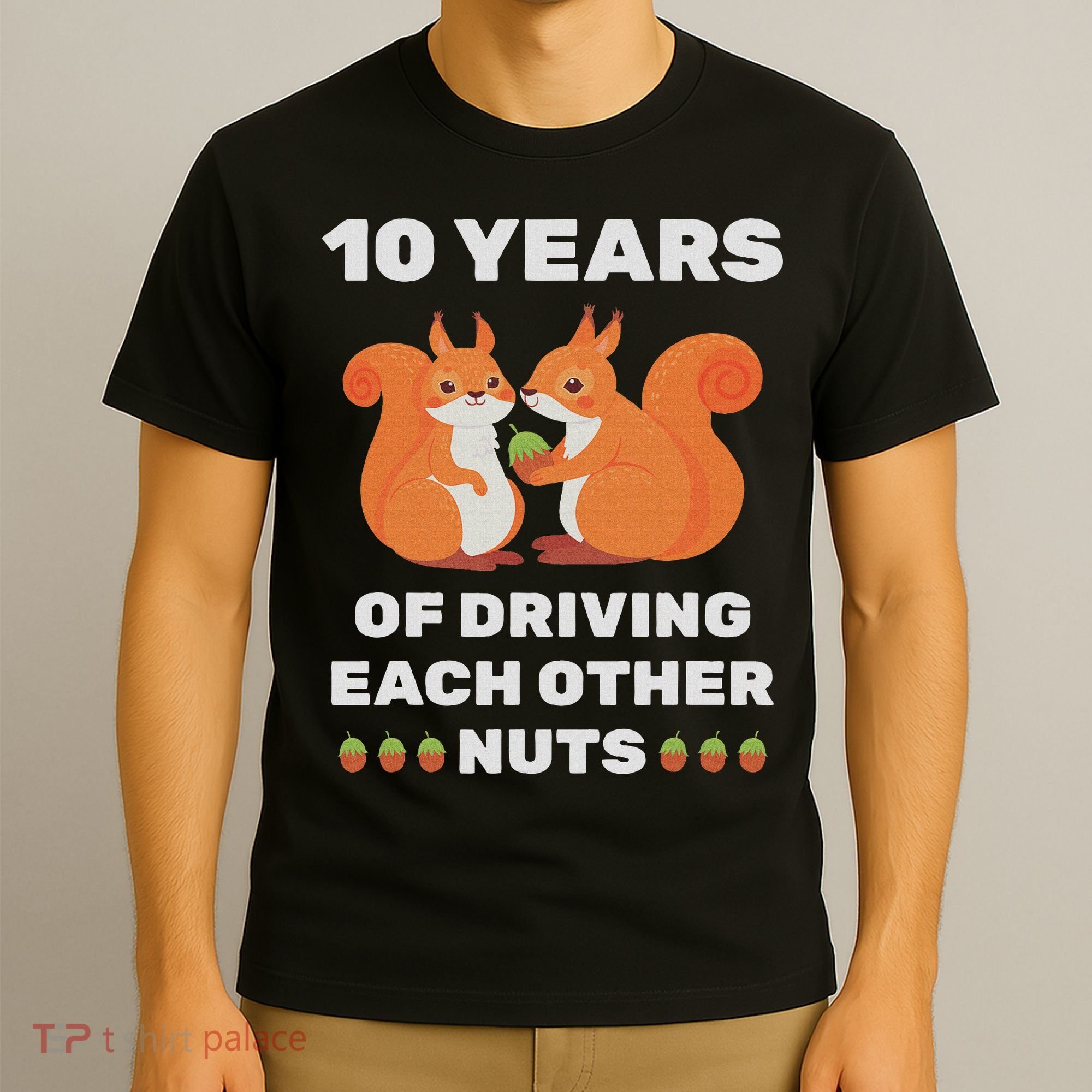 10th 10 Year Tin Wedding Anniversary Funny Couple Him Her T-Shirt