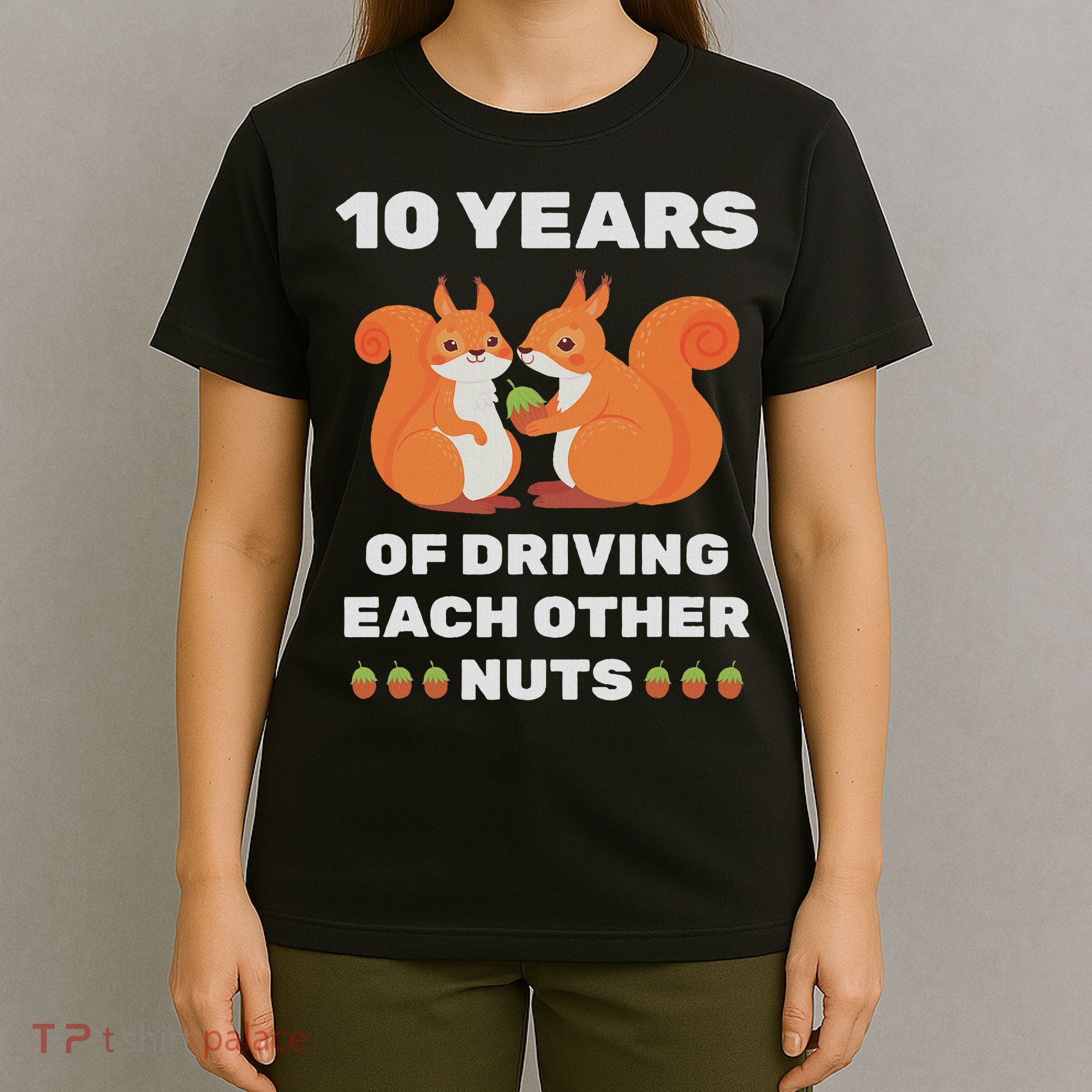 10th 10 Year Tin Wedding Anniversary Funny Couple Him Her T-Shirt
