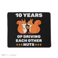 10th 10 Year Tin Wedding Anniversary Funny Couple Him Her Mousepad thumb 0