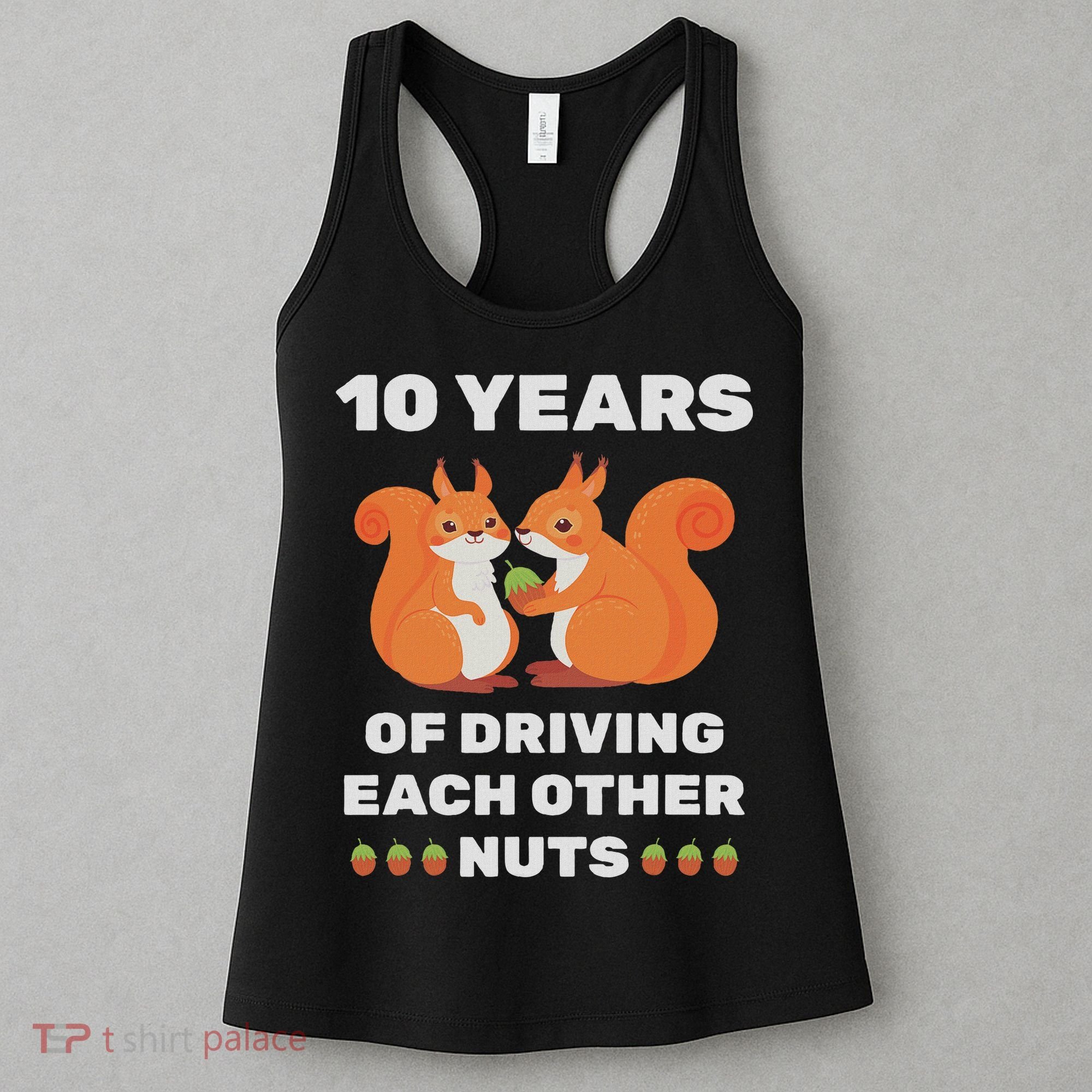 10th 10 Year Tin Wedding Anniversary Funny Couple Him Her Women's Tank Top
