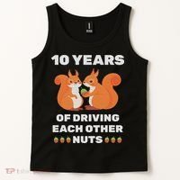 10th 10 Year Tin Wedding Anniversary Funny Couple Him Her Tank Top thumb 2