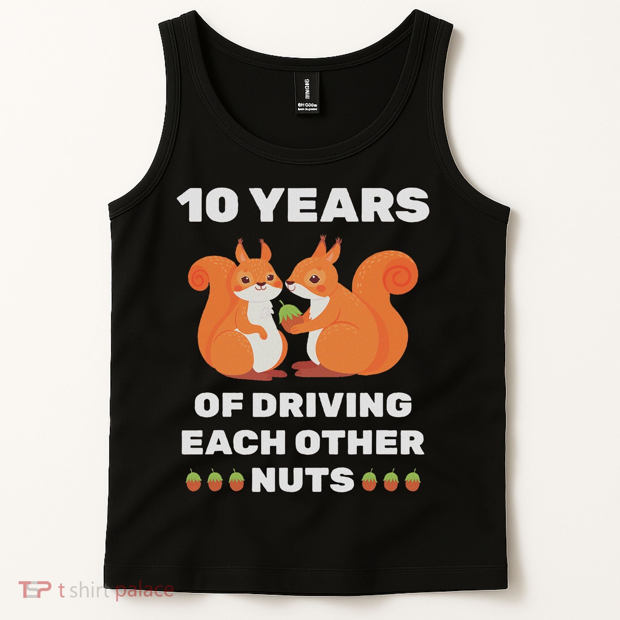 10th 10 Year Tin Wedding Anniversary Funny Couple Him Her Tank Top