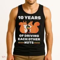 10th 10 Year Tin Wedding Anniversary Funny Couple Him Her Tank Top thumb 3