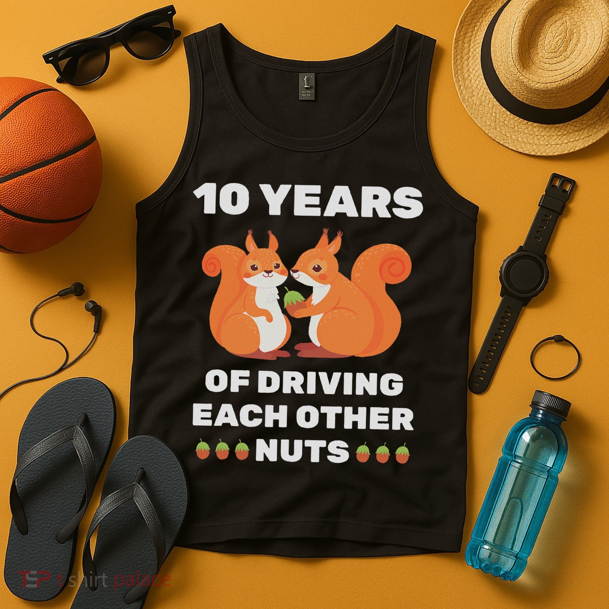 10th 10 Year Tin Wedding Anniversary Funny Couple Him Her Tank Top