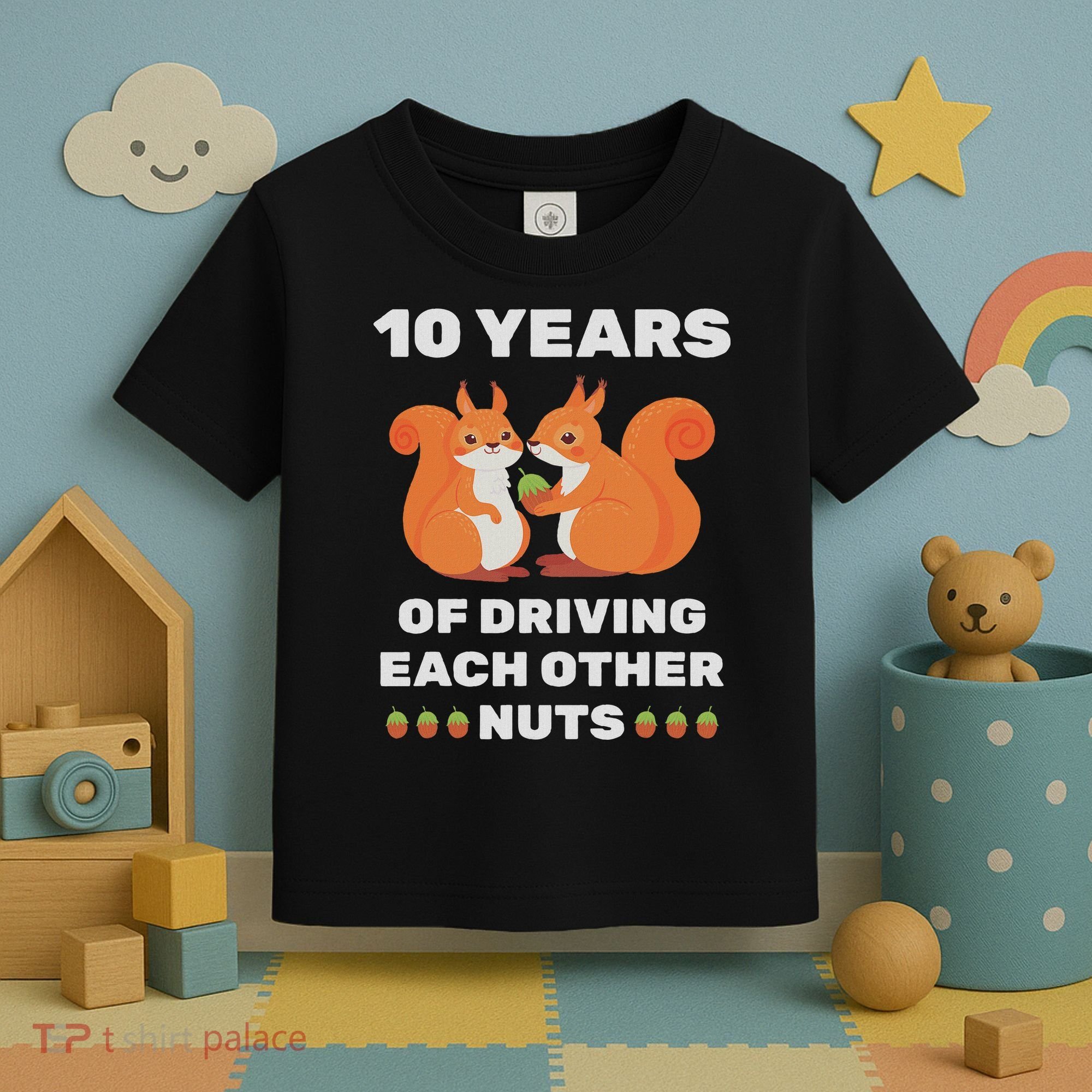 10th 10 Year Tin Wedding Anniversary Funny Couple Him Her Toddler T-Shirt
