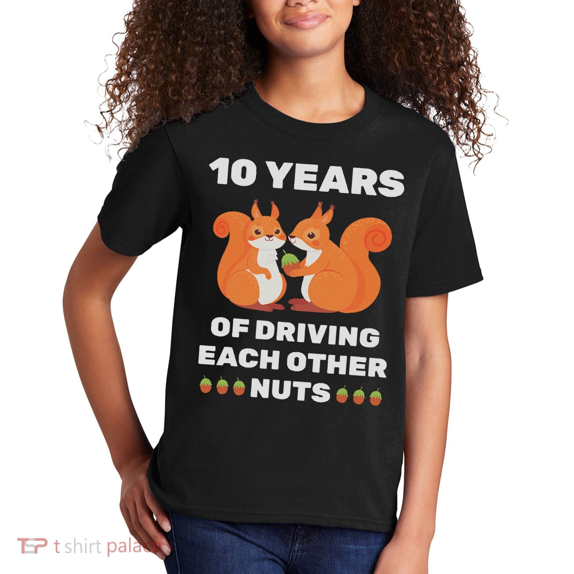 10th 10 Year Tin Wedding Anniversary Funny Couple Him Her Kids T-Shirt