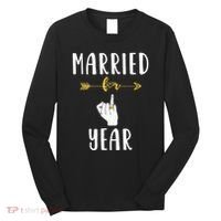 1st 1 Year Wedding Anniversary Gift Married Husband Wife Long Sleeve Shirt thumb 0
