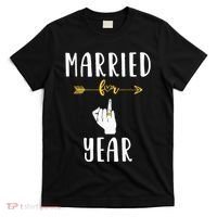 1st 1 Year Wedding Anniversary Gift Married Husband Wife T-Shirt thumb 0
