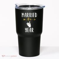 1st 1 Year Wedding Anniversary Gift Married Husband Wife Tumbler thumb 0