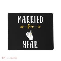 1st 1 Year Wedding Anniversary Gift Married Husband Wife Mousepad thumb 0