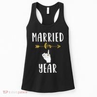 1st 1 Year Wedding Anniversary Gift Married Husband Wife Women's Tank Top thumb 0