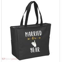 1st 1 Year Wedding Anniversary Gift Married Husband Wife Tote Bag thumb 2