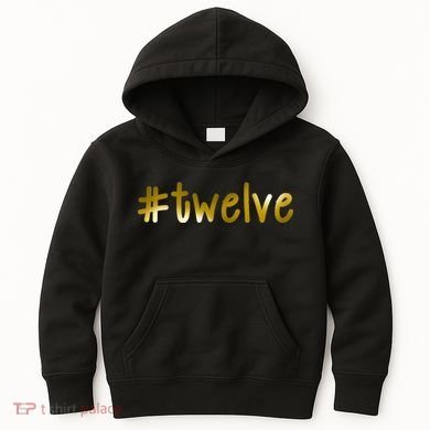 #12 Years Old Gold Limited Edition Birthday Kids Hoodie