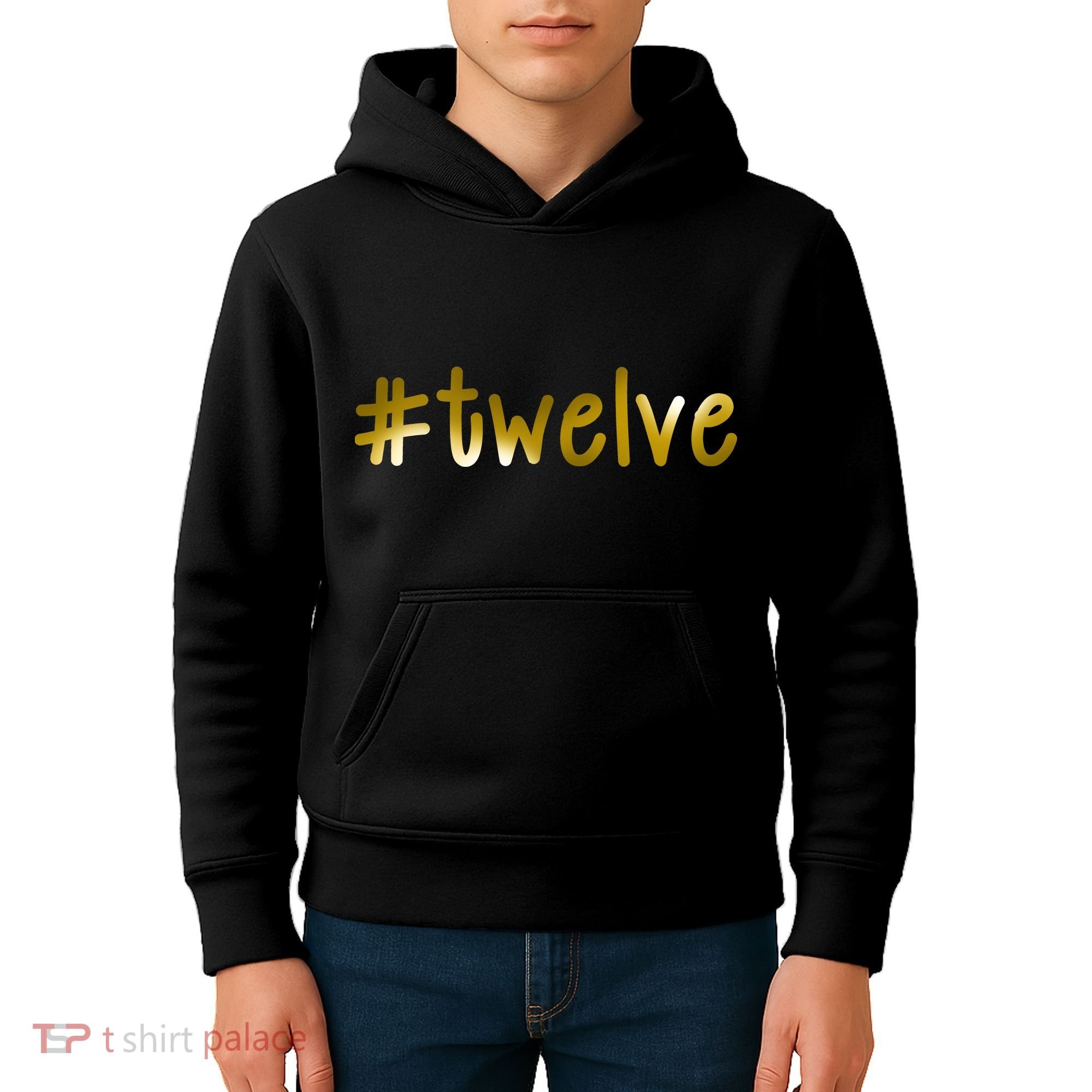 #12 Years Old Gold Limited Edition Birthday Kids Hoodie