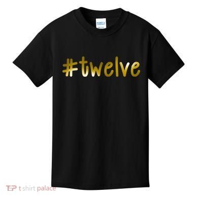 #12 Years Old Gold Limited Edition Birthday Kids T-Shirt