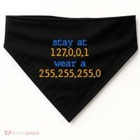 127.0.0.1 255.255.255.0 Code Stay At Home Wear A Face Mask USA-Made Doggie Bandana thumb 0