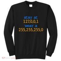 127.0.0.1 255.255.255.0 Code Stay At Home Wear A Face Mask Sweatshirt thumb 0