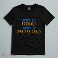 127.0.0.1 255.255.255.0 Code Stay At Home Wear A Face Mask T-Shirt thumb 5
