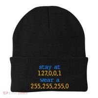 127.0.0.1 255.255.255.0 Code Stay At Home Wear A Face Mask Beanie thumb 0