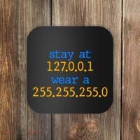 127.0.0.1 255.255.255.0 Code Stay At Home Wear A Face Mask Coaster thumb 0