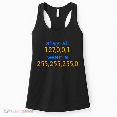 127.0.0.1 255.255.255.0 Code Stay At Home Wear A Face Mask Women's Tank Top
