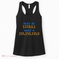 127.0.0.1 255.255.255.0 Code Stay At Home Wear A Face Mask Women's Tank Top thumb 0