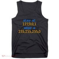 127.0.0.1 255.255.255.0 Code Stay At Home Wear A Face Mask Tank Top thumb 0