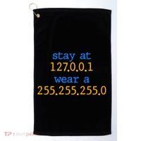 127.0.0.1 255.255.255.0 Code Stay At Home Wear A Face Mask Golf Towel thumb 0