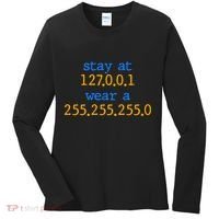 127.0.0.1 255.255.255.0 Code Stay At Home Wear A Face Mask Women's Long Sleeve Shirt thumb 0