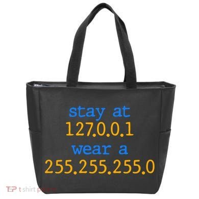 127.0.0.1 255.255.255.0 Code Stay At Home Wear A Face Mask Tote Bag