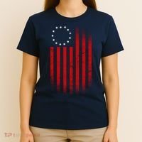 13 Colonies Betty Ross Vintage Flag T-Shirt thumb 4