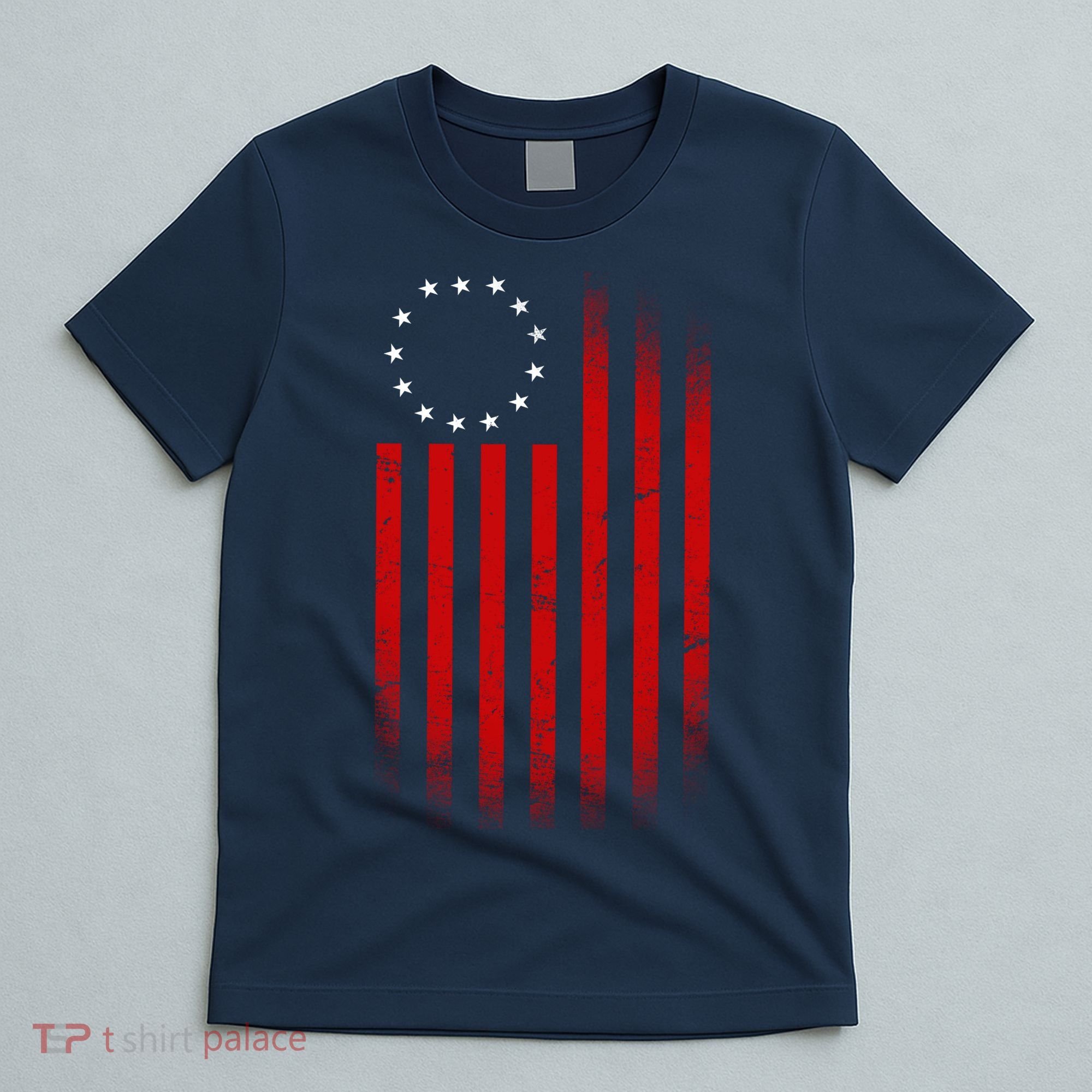 13 Colonies Betty Ross Vintage Flag T-Shirt