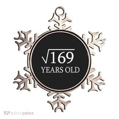 13 Years Old Square Root of 169 Ornament
