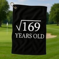 13 Years Old Square Root of 169 Golf Towel thumb 1