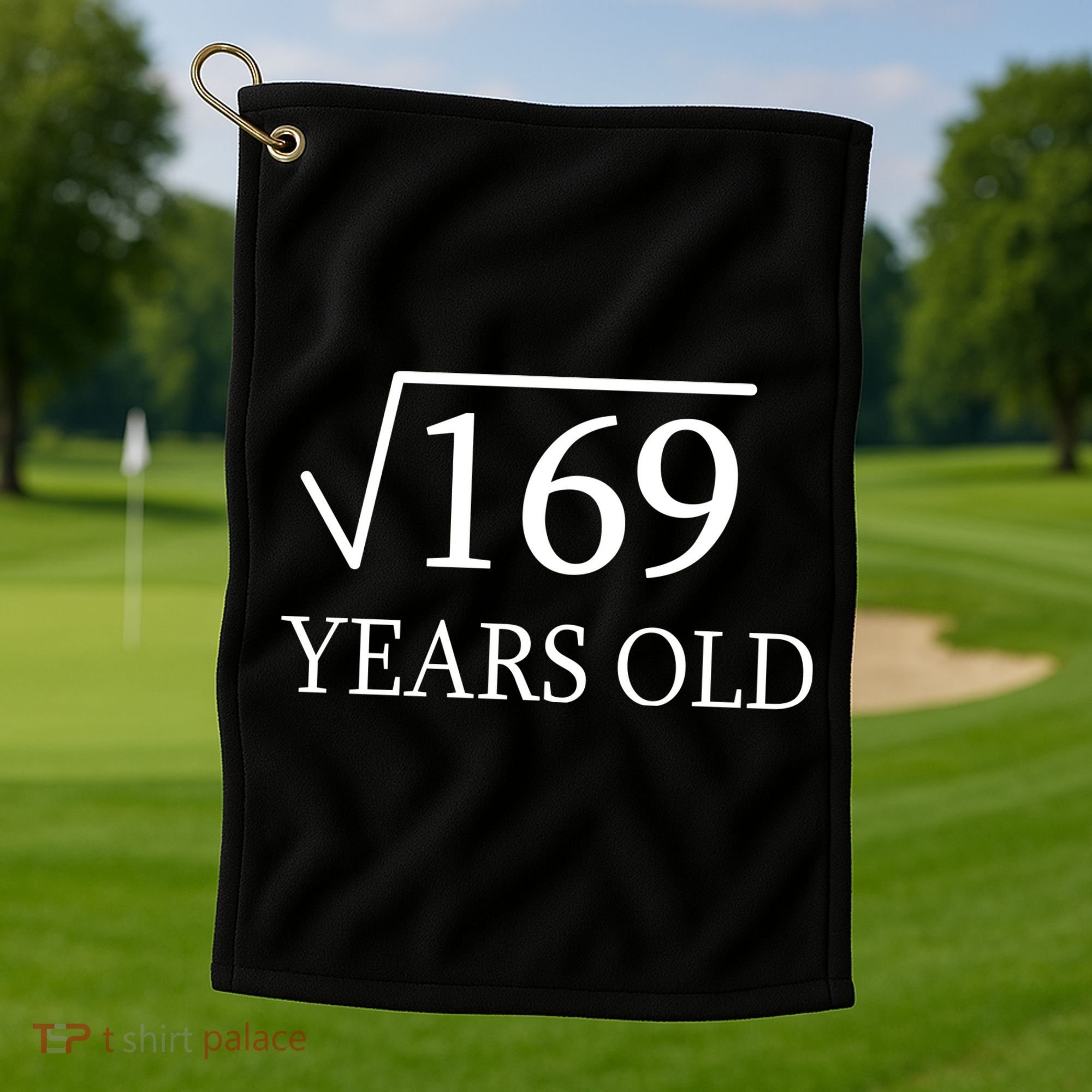 13 Years Old Square Root of 169 Golf Towel