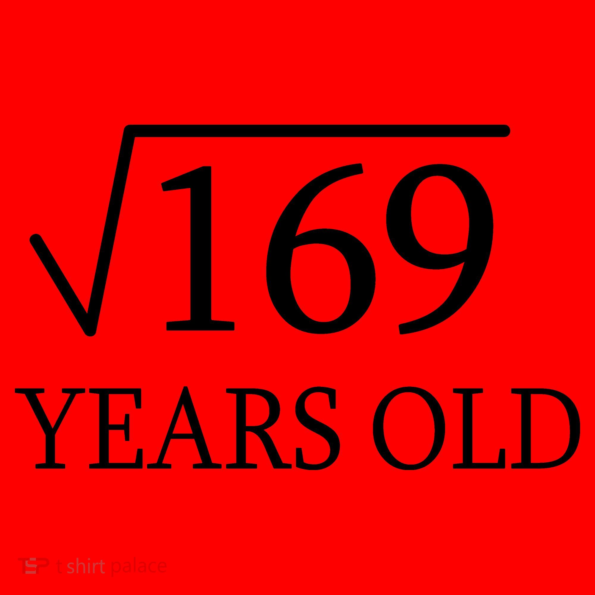 13 Years Old Square Root of 169 Santa Hat