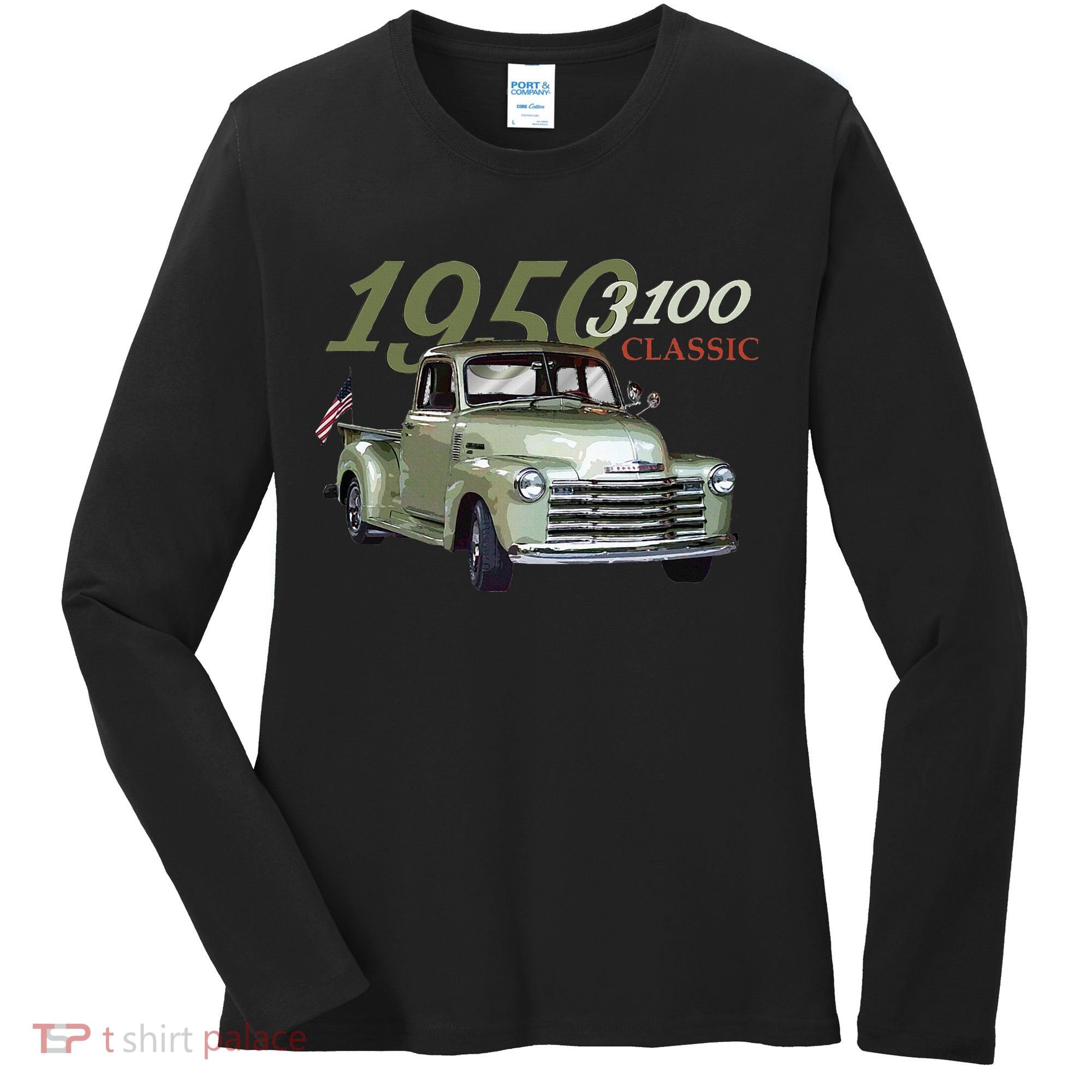 1950 3100 Pickup Truck Car Guys Women's Long Sleeve Shirt
