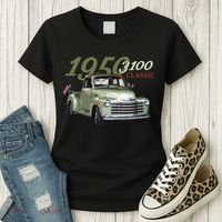 1950 3100 Pickup Truck Car Guys Women's T-Shirt thumb 3