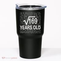 13th Birthday Square Root 169 Math Tumbler thumb 0