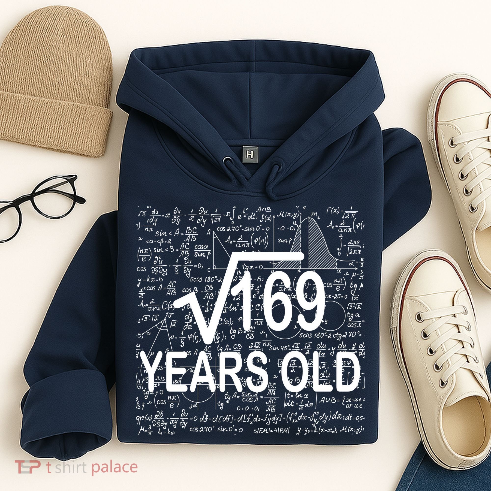 13th Birthday Square Root 169 Math Hoodie