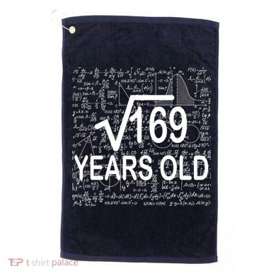 13th Birthday Square Root 169 Math Golf Towel