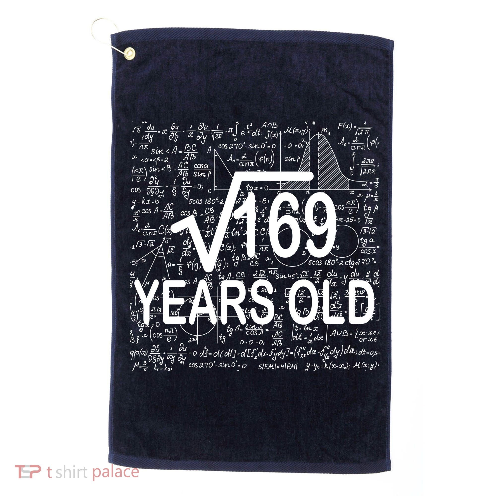13th Birthday Square Root 169 Math Golf Towel