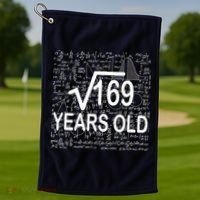 13th Birthday Square Root 169 Math Golf Towel thumb 1