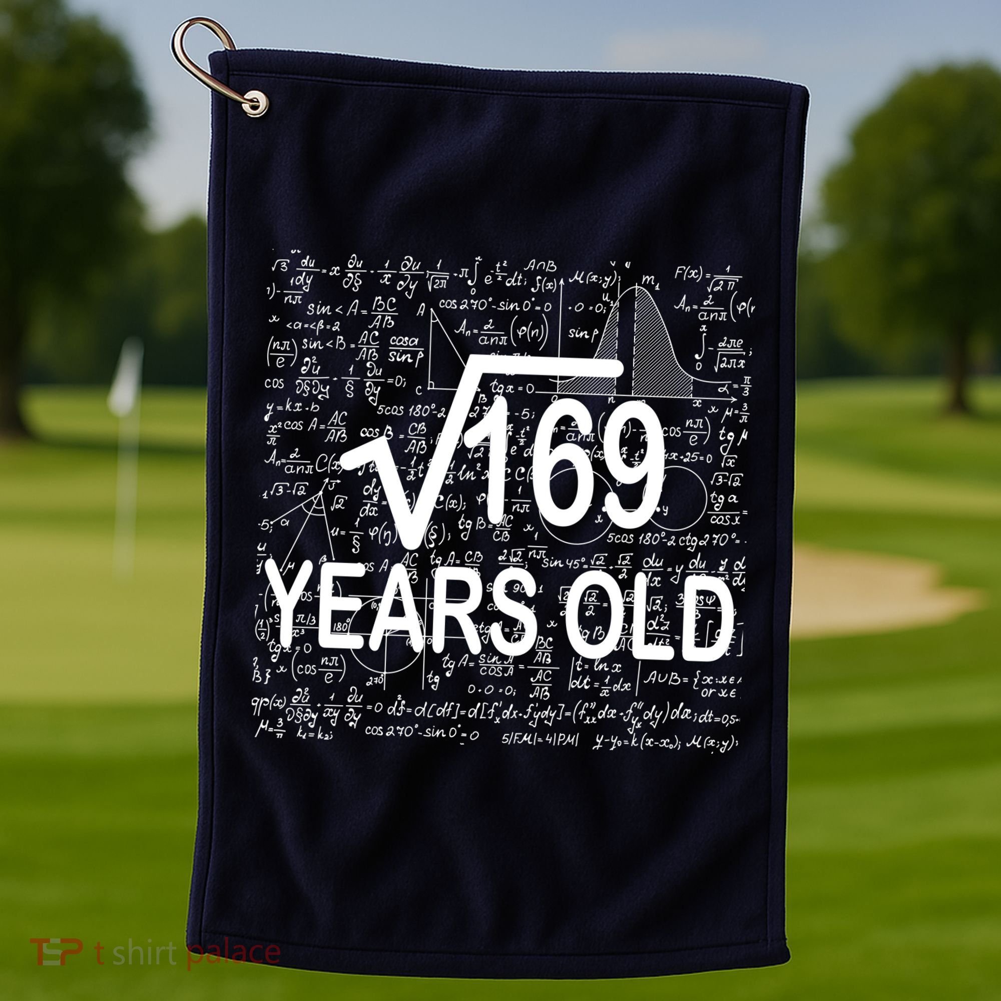 13th Birthday Square Root 169 Math Golf Towel